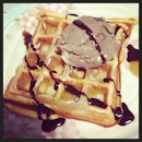 And I made my own waffle at home!