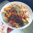 Yummilicious greentea soba-pasta for dinner!😋 #greentea#soba#dinner#pasta#vegehead#thursday#yummy👌
