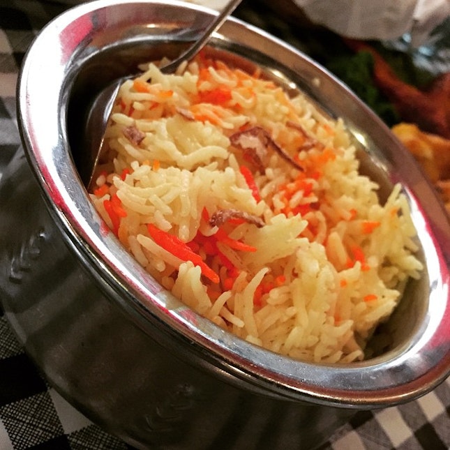 Fluffy Briyani rice to go with the masala!
