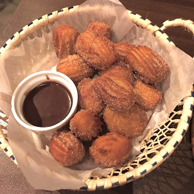 Churros With Chocolate Hazelnut Sauce $9.90 (Before Service Charge & GST)