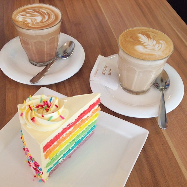 #W39 #RainbowCake #Coffee