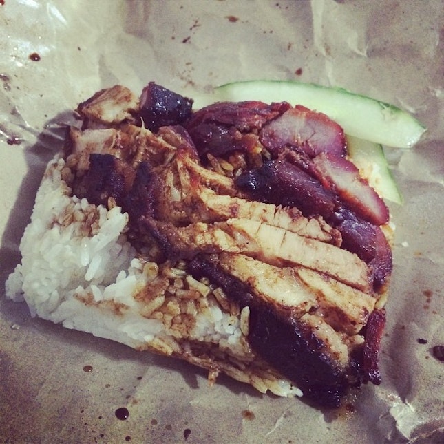 favourite #515 #RoastPork n #CharSiew rice for #dinner sent from my love!❤️😘