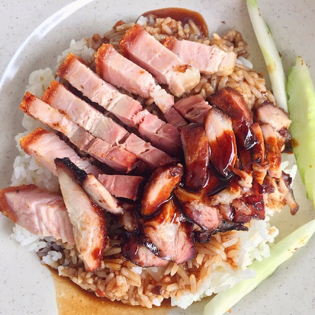 Mixed Meat Rice from "Wei Sam (Charcoal) Hong Kong Style Roasted" ($4.20)