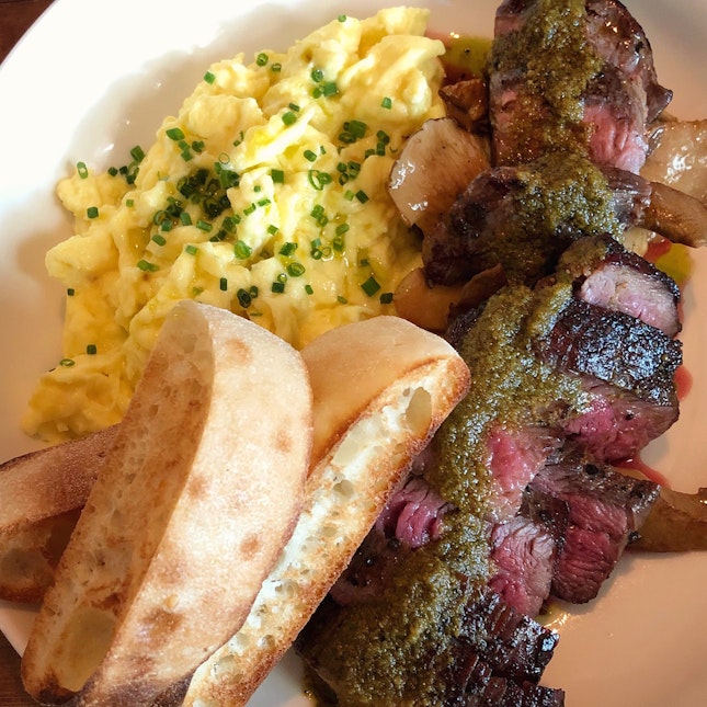 New For Weekend Brunch: Steak & Eggs ($28++)
