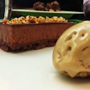 Gimme some of that cake! Chocolate Delice with Hazelnut Praline & Coffee Ice Cream. I was born to be sinful!