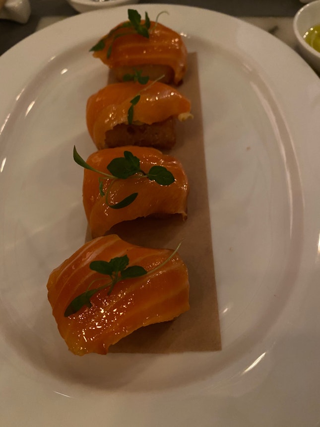 Crispy Salmon Sushi