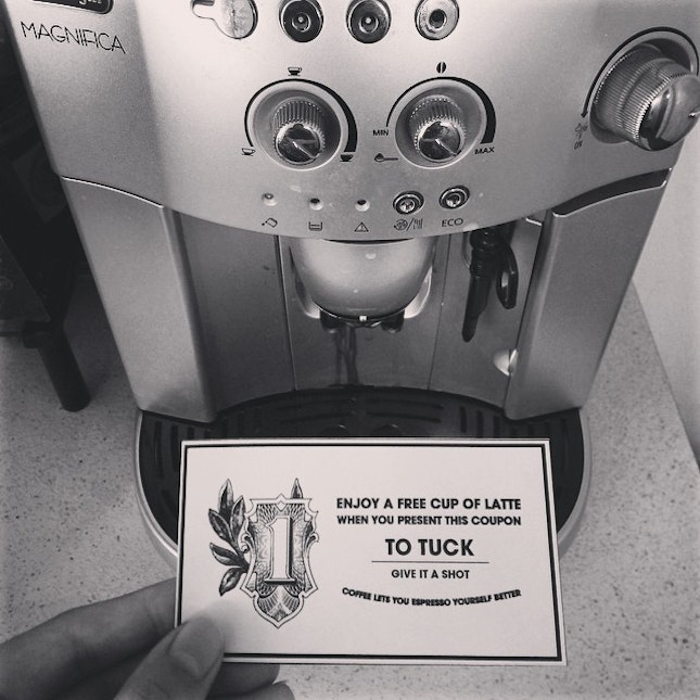 What I found at @wearesocialsg's coffee machine today.