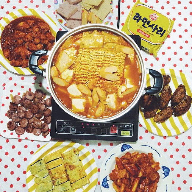 Kimchi stew prepare by sisters ..
