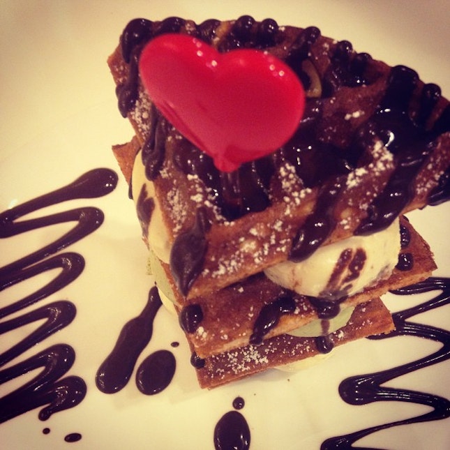 Waffle Stacko at #createafwaffle #dessert #waffle #icecream #saturday