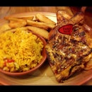 Chicken With Spicy Rice And Wedges