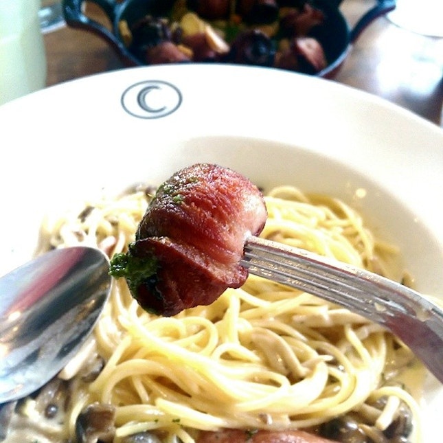 Bacon with escargo 😱😋 yummy #foodporn