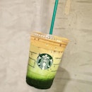 [Starbucks] Flying Ice Matcha With Espresso ($6.9 for tall size) A matcha latte with a kick of espresso, could not really decide if I was drinking matcha or coffee.