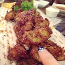 #burpple | a generous serving of korean #friedchicken coated with #teriyaki sauce.