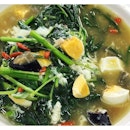 Our recent favourite - Chinese Spinach with Three Assorted Eggs!
