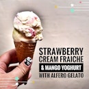 Have a fruitful Christmas with @alferogelato 2 new fruity flavours; Strawberry Cream Fraiche & Mango Yoghurt!