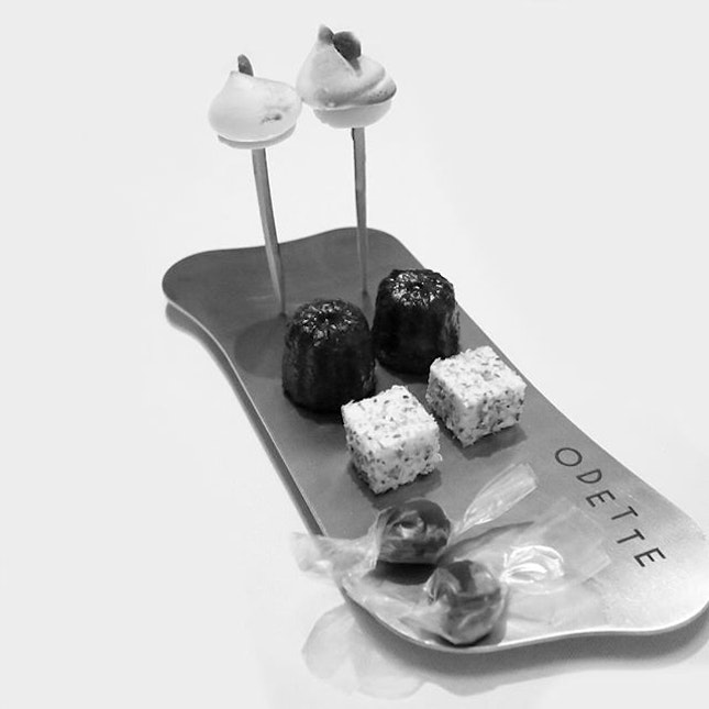 Always end your meal with desserts such as with these amazing petit fours from Odette.