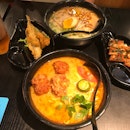 Chicken Karage Tom Yum | Corn Chashu | Chijimi (pancake) | Shisamo (3 Pcs) | Cold Green Tea | Hot Green Tea