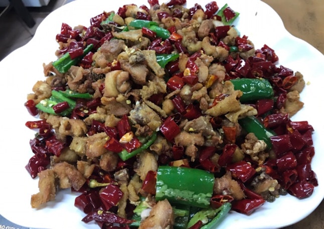 Sauté Dried Chicken With Chilli & Pepper (Chon Qing Style) $12