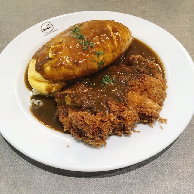 Lava Omu Rice With Chicken Cutlet 