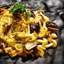 Theres the Mushroom Aglio Olio, which is moderated to suit local palates; less oily, not too heavy on the garlic.