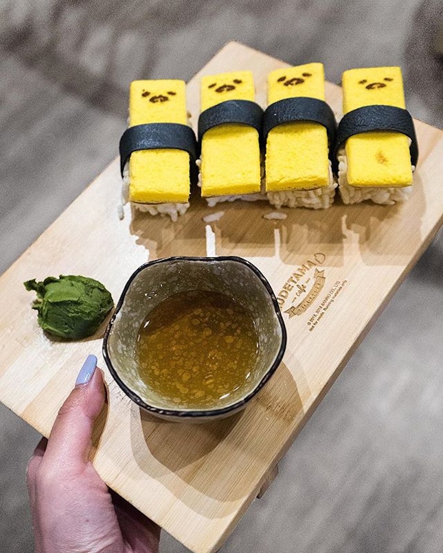 Egg-cited for Fry-yay (with Gudetama) 🍣
—
Gudetama Cafe ramping it up and being super extra by making lazy egg into tamago sushi (which looks waaayy better than it looks - trust me).