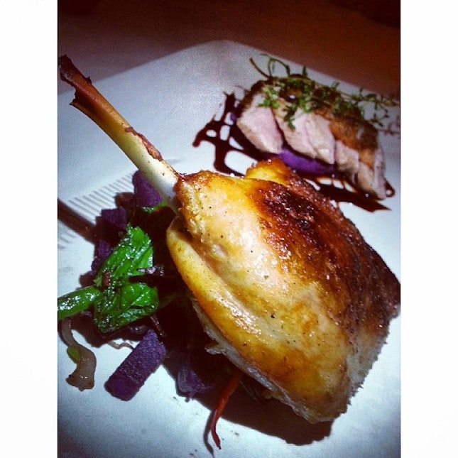 duck confit and duck breast.