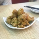 Deep Fried Prawns In Salted Egg Sauce ($13+)