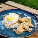 Crispy And Creamy Salted Egg Chicken With Rice