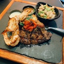 Argentine Angus Sirloin Steak with Grilled Tiger Prawns