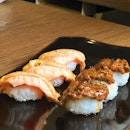 Aburi Sake Sushi , Negitoro Sushi
