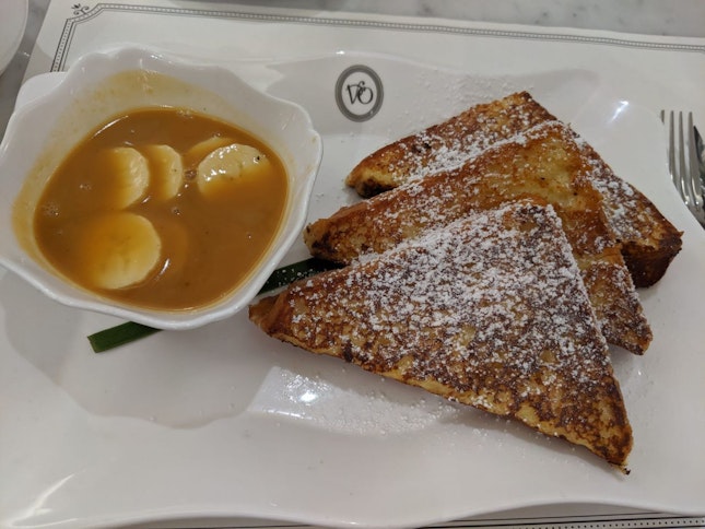 French Toast With Banana Pengat Sauce $16