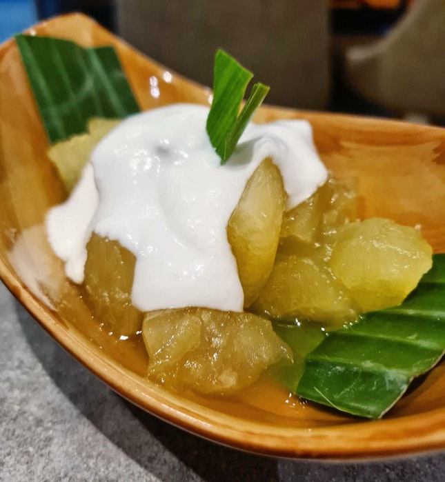 Steamed Tapioca with Salted Coconut