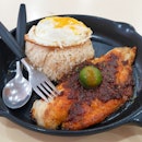 Butter Corn Rice With Sambal Grilled Fish