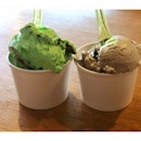 Mint chocolate and cookie cream
