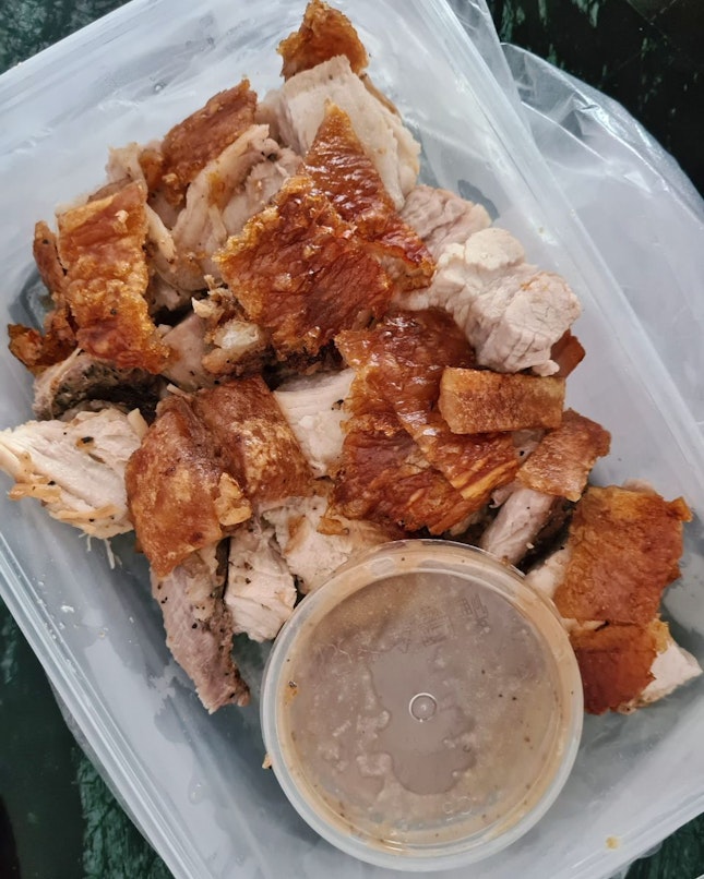 Takeaway Chopped Lechon from @lechonrepublicsg for lunch.