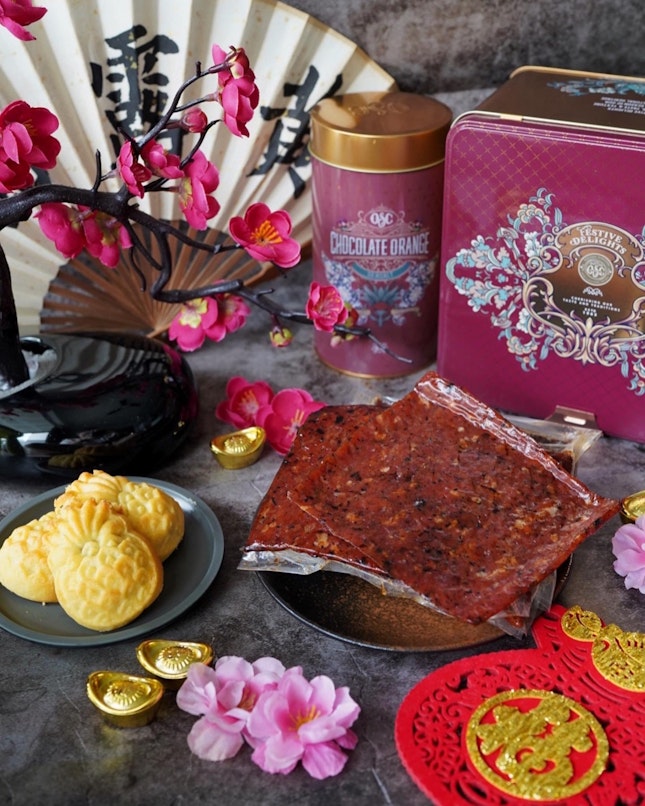 Celebrate the Year of the Tiger with NEW festive goodies from Old Seng Choong such as succulent Black Truffle Bak Kwa and Yuzu Bak Kwa,  Chocolate Orange Sea Salt Cookies and Ginger Black Tea cookies