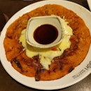 Cheese Seafood Kimchi Pancake
