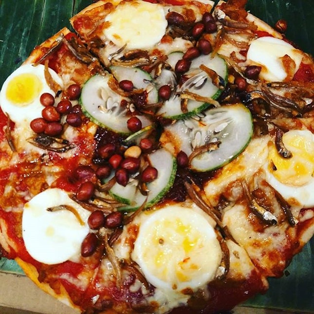 Keong Saik Bakery latest Nasi Lemak Pizza comes with mushroom soup and bread.