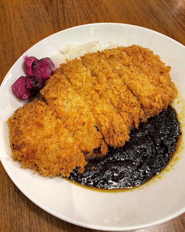 hakata black curry pork loin cutlet rice ($16)