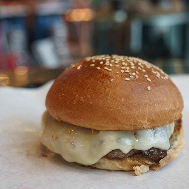 The Wolf Burger | freshly ground secret beef patty, sharp cheddar, sweet onions