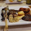 Shishamo, Enoki Mushroom Bacon Wrap, Yuzu Fish, Lamb Chop with Mint Sauce
