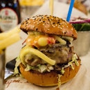 Lobster Burger | 6oz beef burger, topped with lobster meat, brie, truffle and tarragon mayo, fennel, chinese cabbage