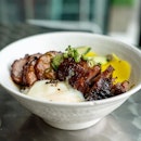 Iberico Char Siew Bowl | iberico bbq pork, onsen egg, pearl rice with hou hou sauce