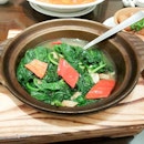 Claypot Sweet Potato Leaves with Mui Hong Salted Fish