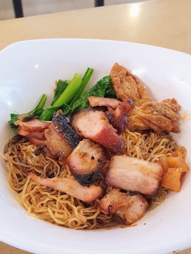 Wanton noodle ($4) 
Plate Of Charsiew ($8)
