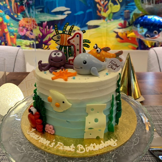 Custom Design Ocean Themed Cake