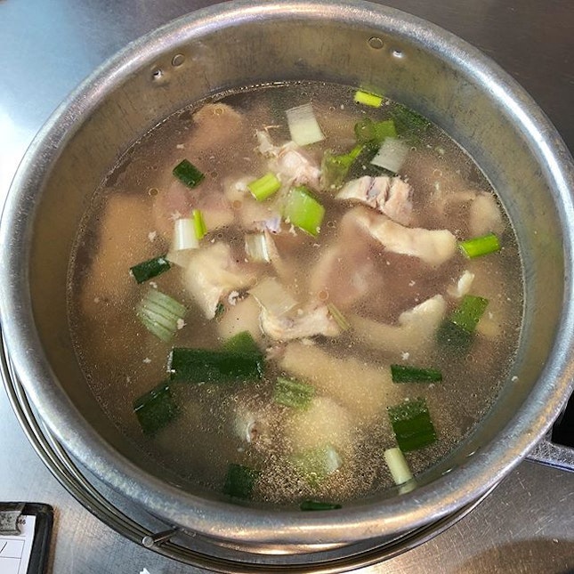 A delicious pot of chicken soup, so sweet and comforting for the soul and body.