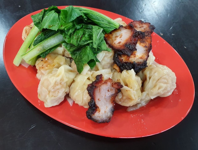 Char Siew and Dried Wantan ($4 for Regular)
