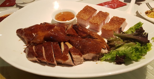 Roasted Duck Meat And Roasted Pork