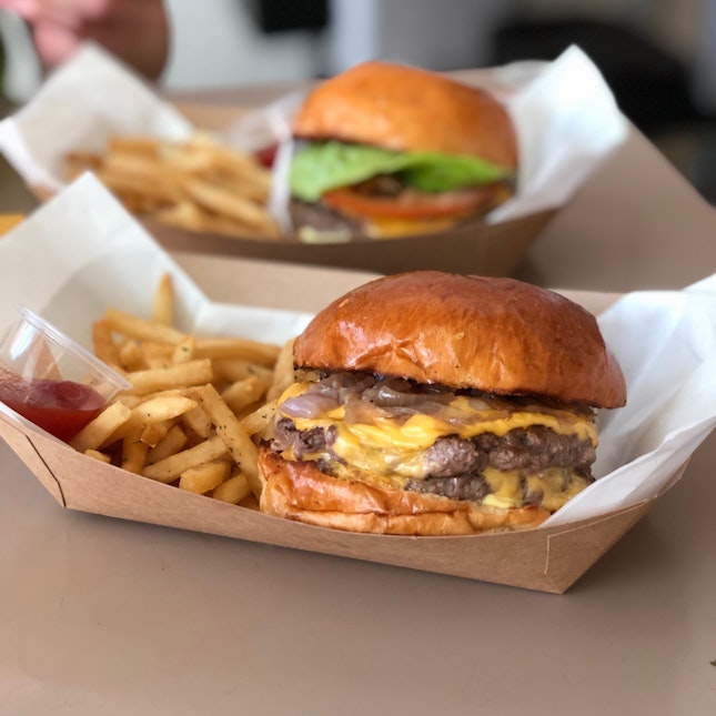 Classic Beef Cheeseburger (Double, $8)